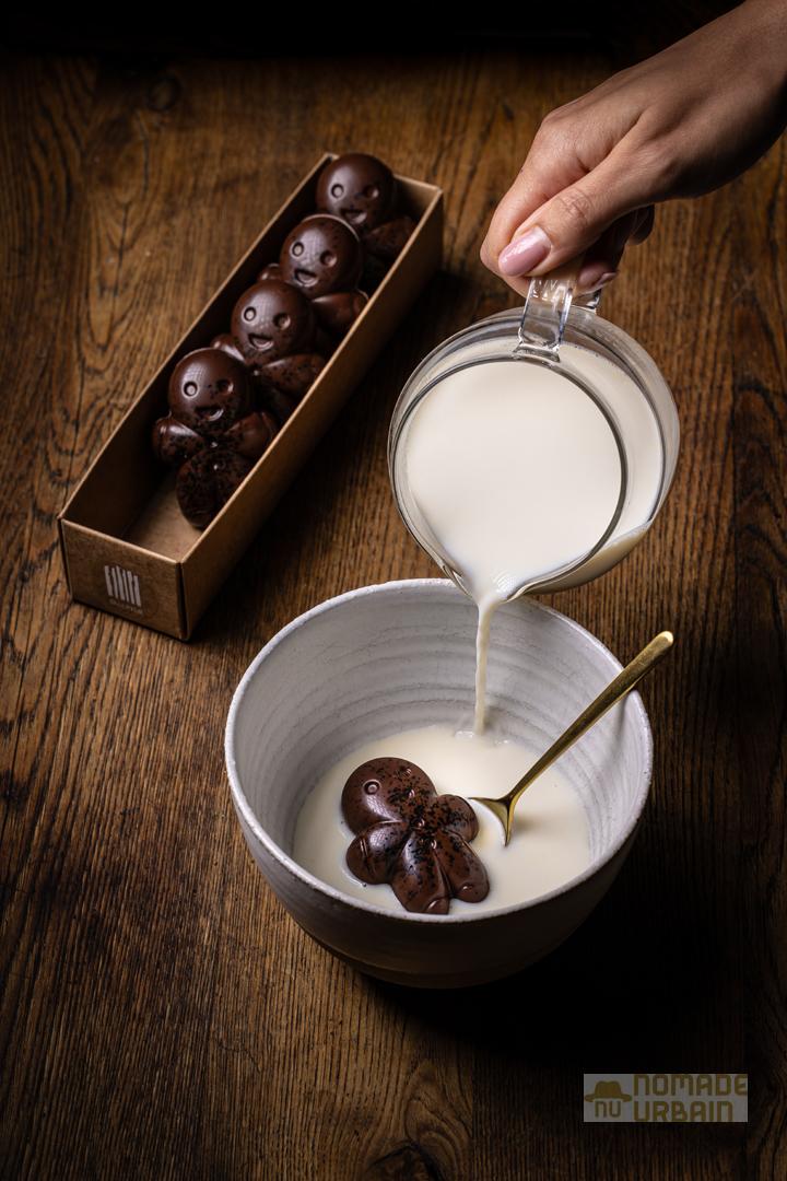 Découvrez les Manala Chocolat Chaud de Skulptur : Les petits bonhommes en chocolat qui fondent pour vous