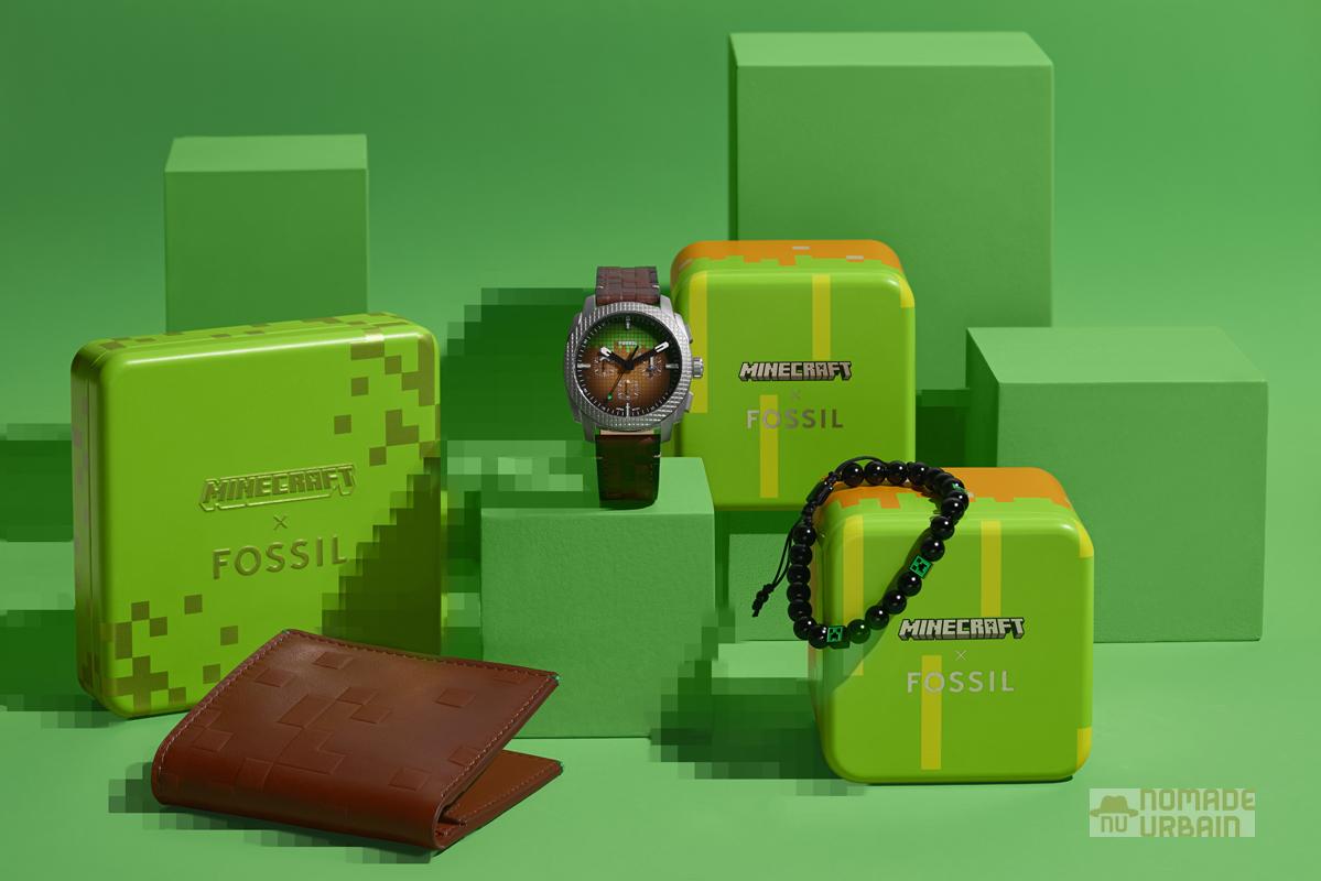 Fossil x Minecraft : Une rencontre entre montre, gaming et pixel art