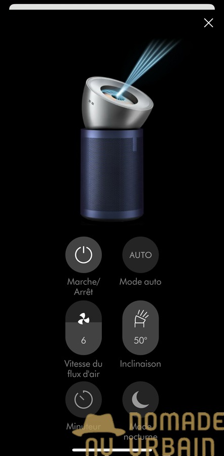 Application du Dyson Big+Quiet Formaldehyde BP03 : claire, réactive et complète